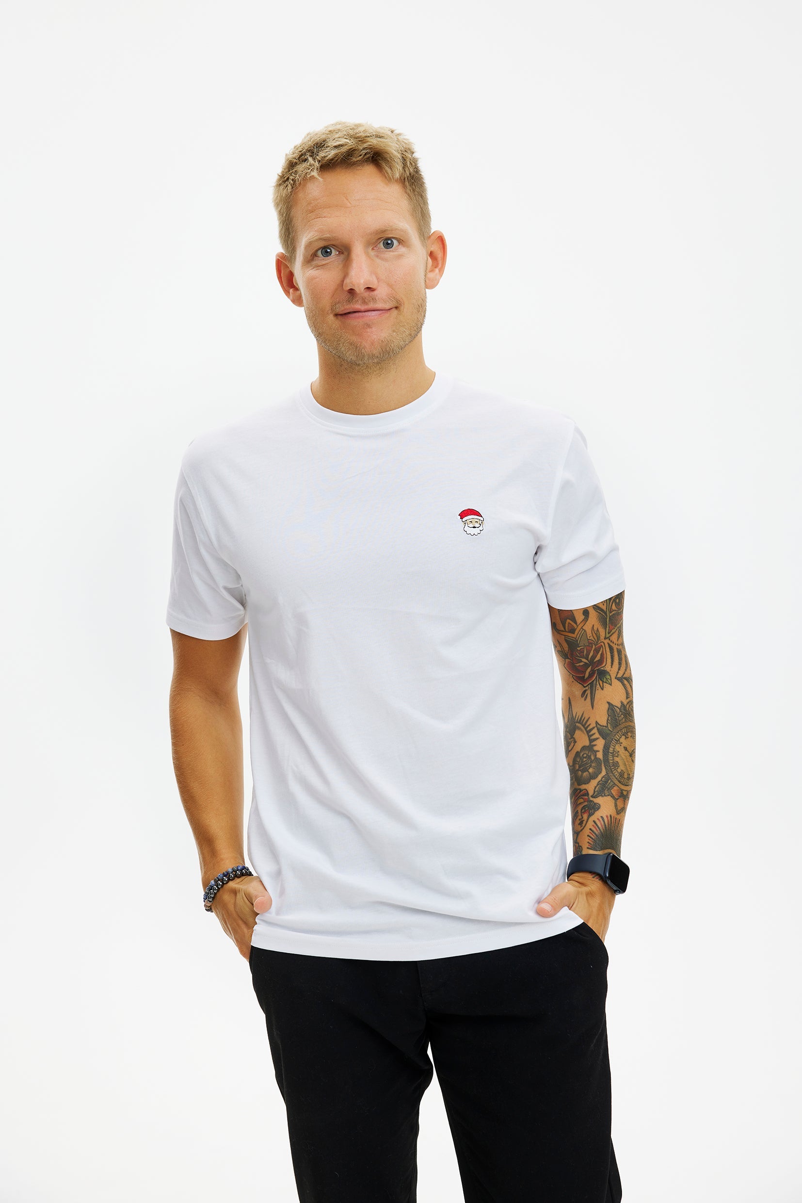 The Santa Claus T-shirt white - Herr